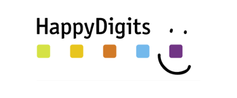Logo HappyDigits – Referenz SIMET AND FRIENDS